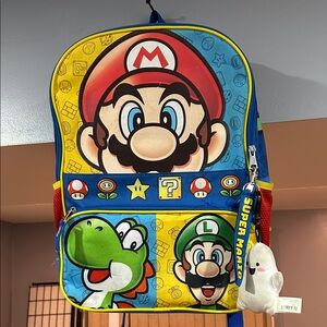 Super Mario Kids Backpack - Blue, Yellow, Red